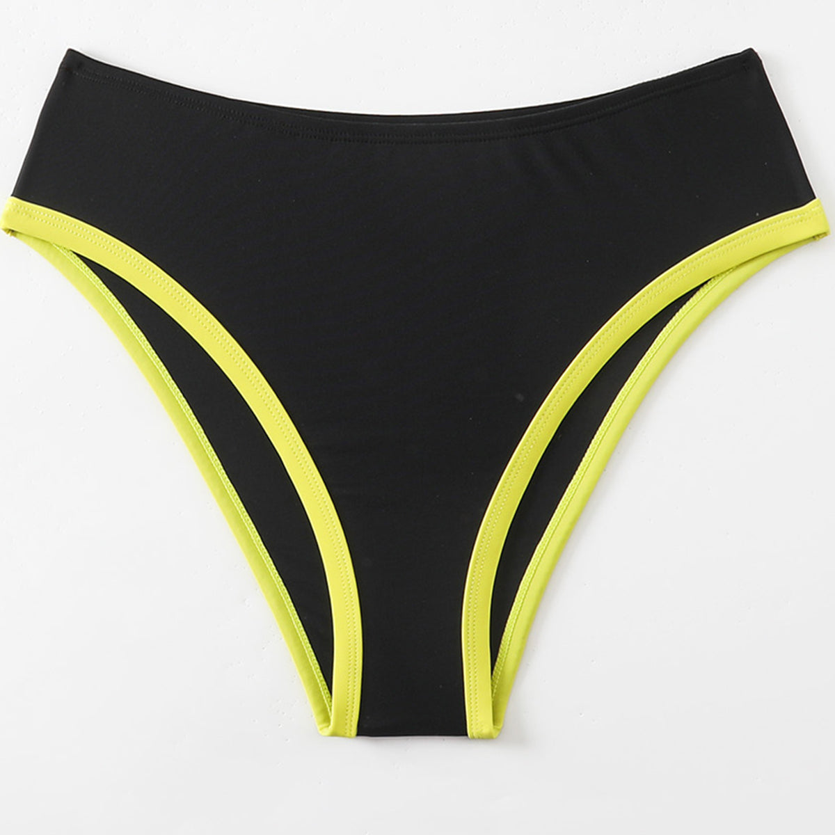 Bold Black, Green, and Yellow Jamaican-Inspired Two-Piece Swimsuit with Cross-Back Design