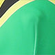 Bold Black, Green, and Yellow Jamaican-Inspired Two-Piece Swimsuit with Cross-Back Design