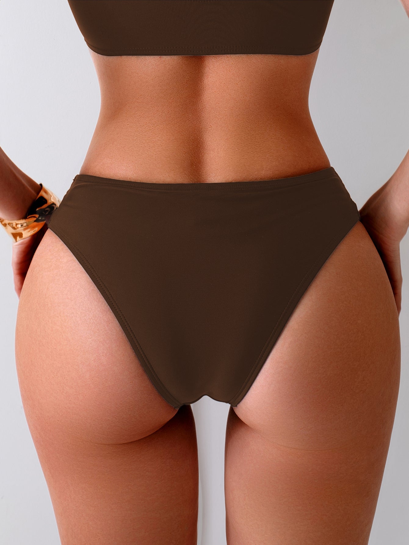 Vibrant Pink Tie-Front Bikini Set with Crisscross Side High-Cut Bottoms for Women