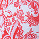 Elegant Red and White Paisley One-Piece Swimsuit with Tie-Shoulder Straps for Women