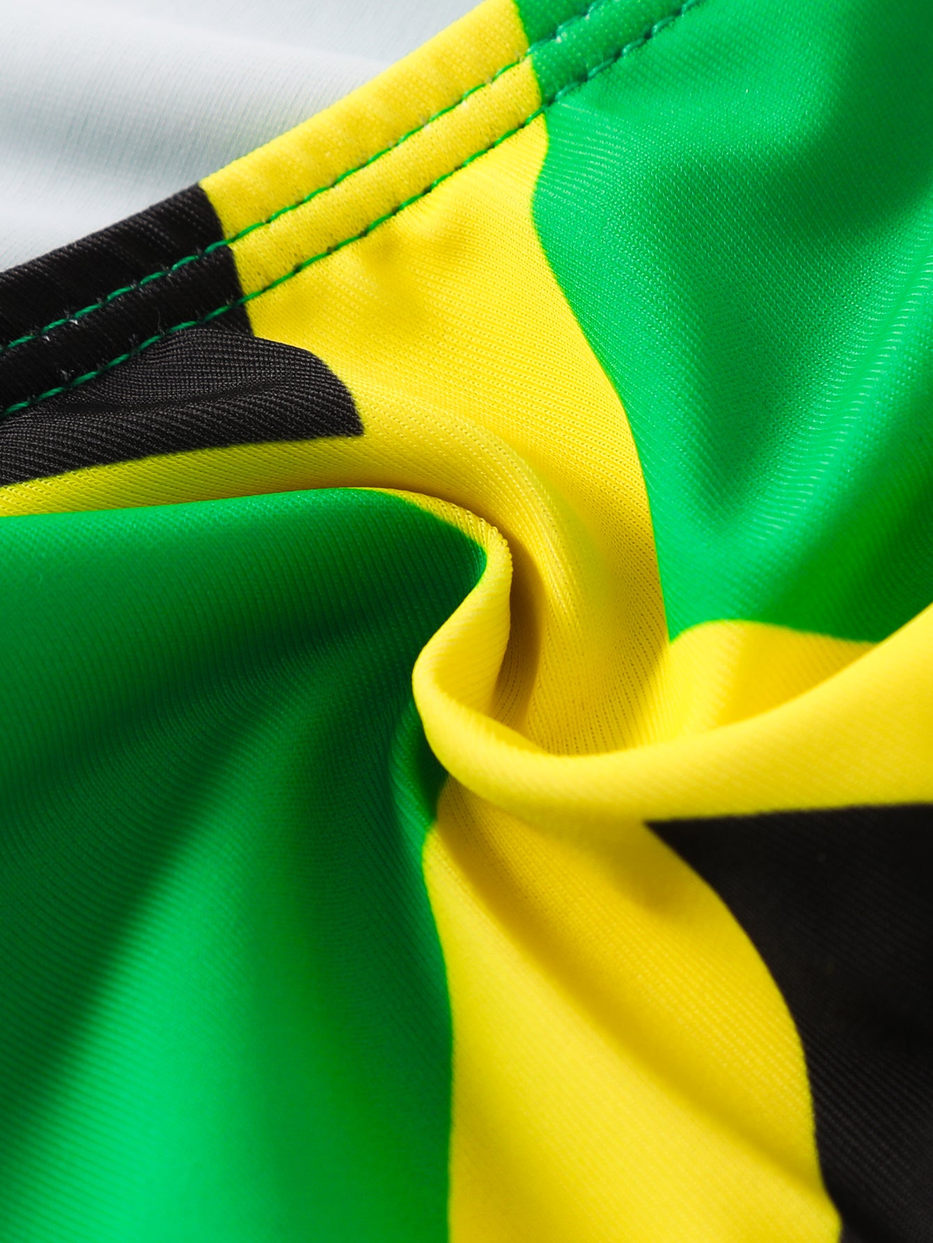 Vibrant Jamaican Flag Print Tie-Side Bikini Set with Adjustable Straps