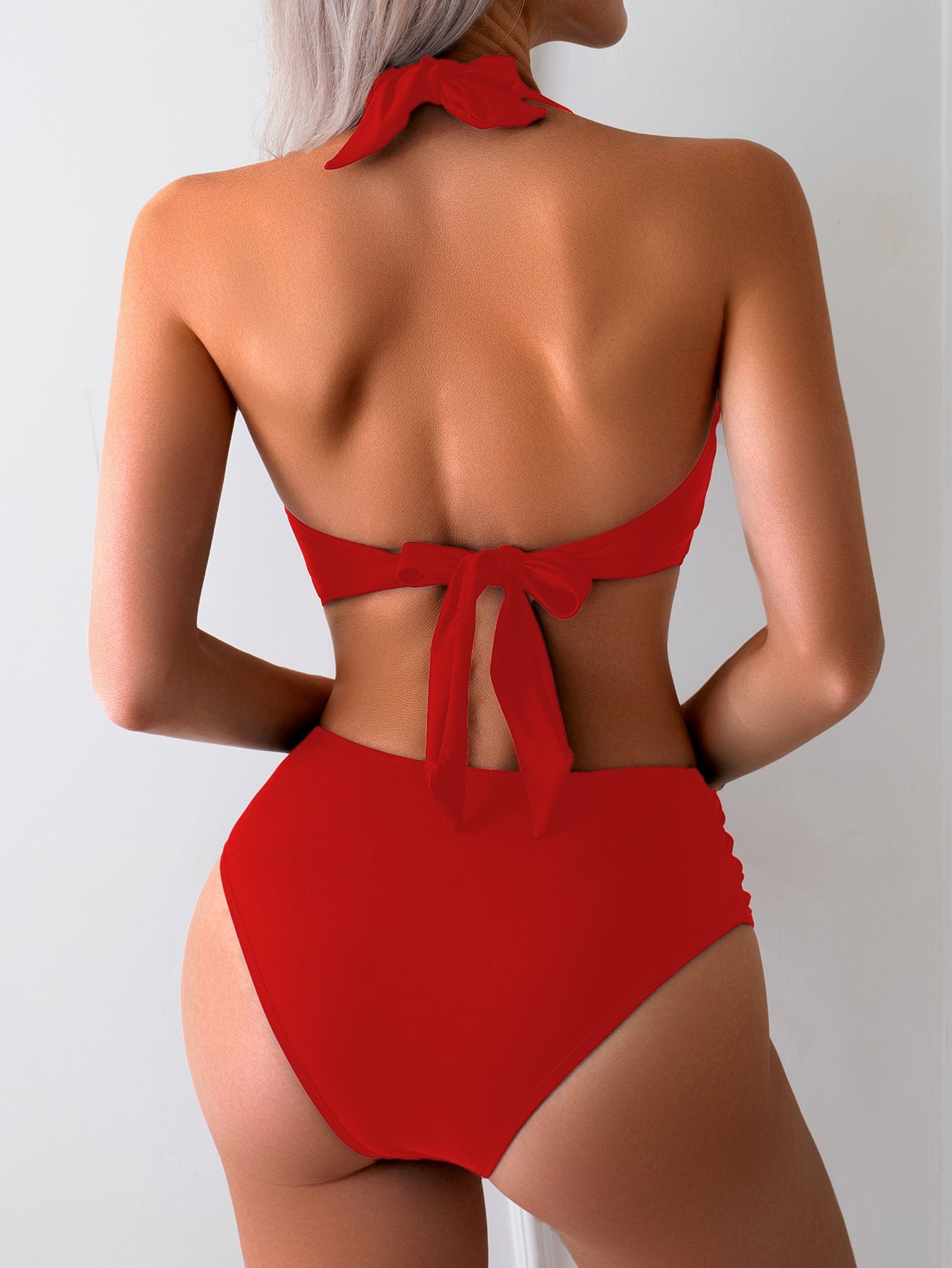 Women's Black Halter Bikini Se