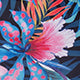 Colorful Tropical Floral Long-Sleeve One-Piece Swimsuit with Vibrant Print