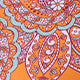 Vibrant Orange and Multicolor Paisley Print Two-Piece Swimsuit with Tie-Side Bottom